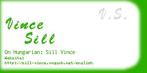 vince sill business card